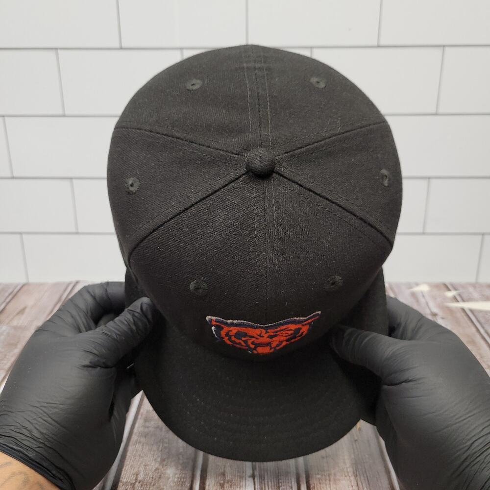 New Era Chicago Bears 59FIFTY Fitted Hat 7 3/4 Black NFL Team Cap - Picture 5 of 7
